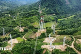 The Vietnamese section of the Monsoon – Thanh My 500kV transmission line project (Photo: VNA)