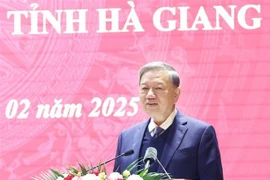 Party General Secretary To Lam speaks at the event (Photo: VNA)