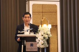 Vietnamese Ambassador to Thailand Pham Viet Hung speaks at the workshop in Bangkok on March 6. (Photo: VNA)