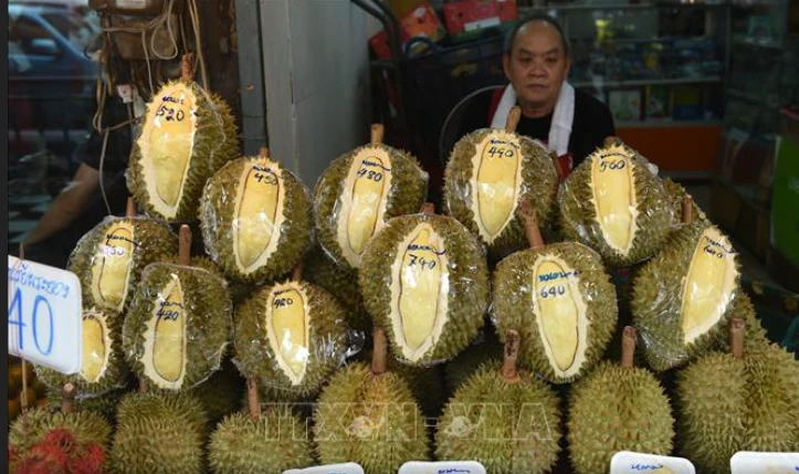 Durians sold at a store in Bangkok, Thailand (Photo: AFP/VNA)