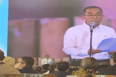 Indonesia’s Minister of Higher Education, Science, and Technology, Brian Yuliarto, at a meeting with hundreds of rectors from state universities and private universities in Jakarta on March 13. (Photo: Antara)