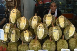 Durians sold at a store in Bangkok, Thailand (Photo: AFP/VNA)